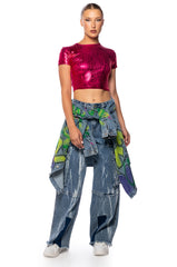 ARIES METALLIC RIB SHORT SLEEVE T SHIRT