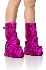 AZALEA WANG ANGELA FUCHSIA FLAT BOOTIE
