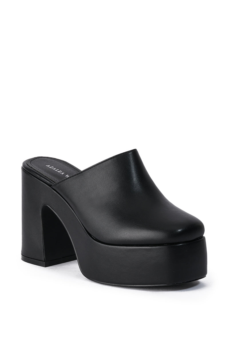 AZALEA WANG CAMBRIA BLACK CHUNKY CLOG
