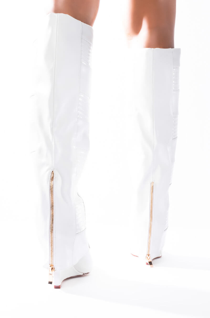 AZALEA WANG LIKE RAIN IN THE SUN WEDGE BOOT IN WHITE