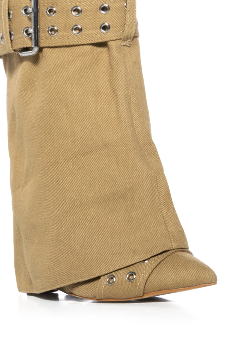 AZALEA WANG LORNA BOOTIE IN KHAKI