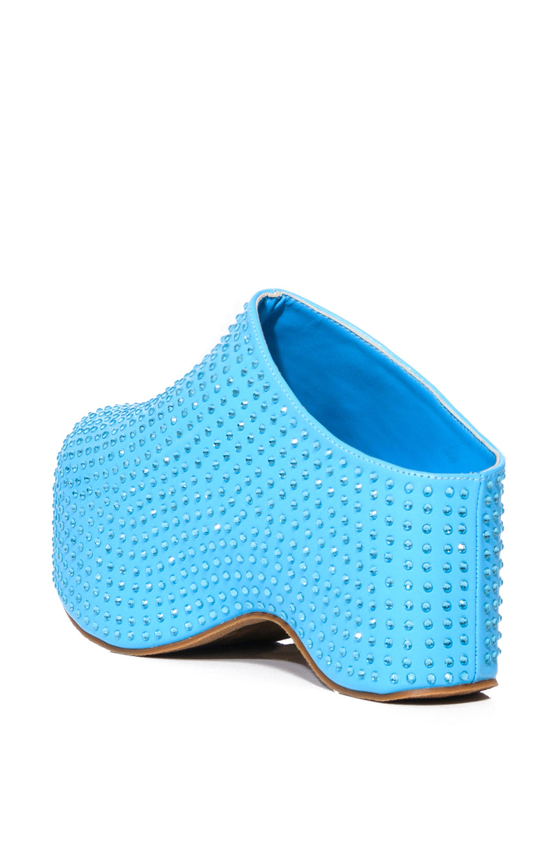 AZALEA WANG MACEY EMBELLISHED CLOG IN BLUE