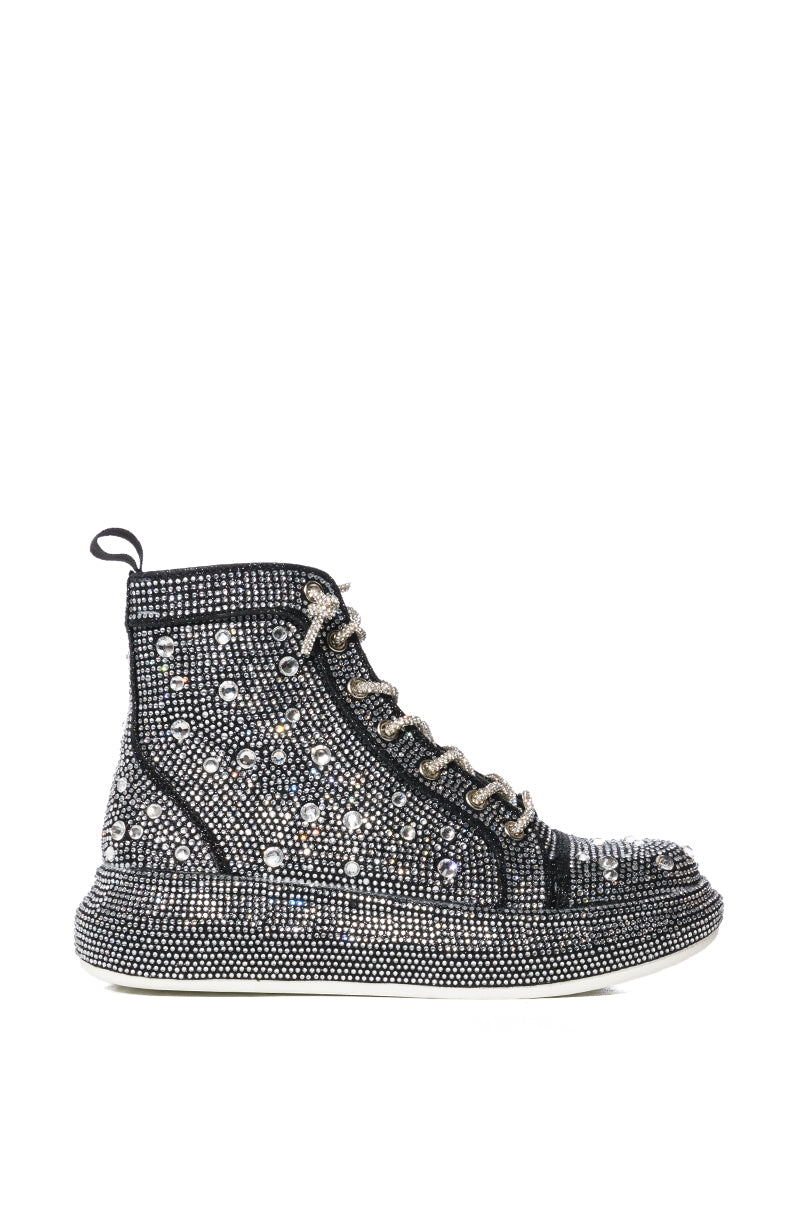 AZALEA WANG OTIS EMBELLISHED HIGH TOP IN BLACK