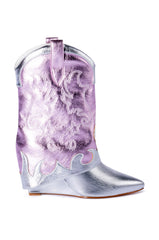 AZALEA WANG BRIA FOLD OVER BOOT IN METALLIC