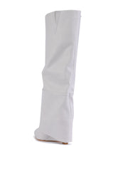 AZALEA WANG RAILAY BONE KNEE HIGH WEDGE BOOT