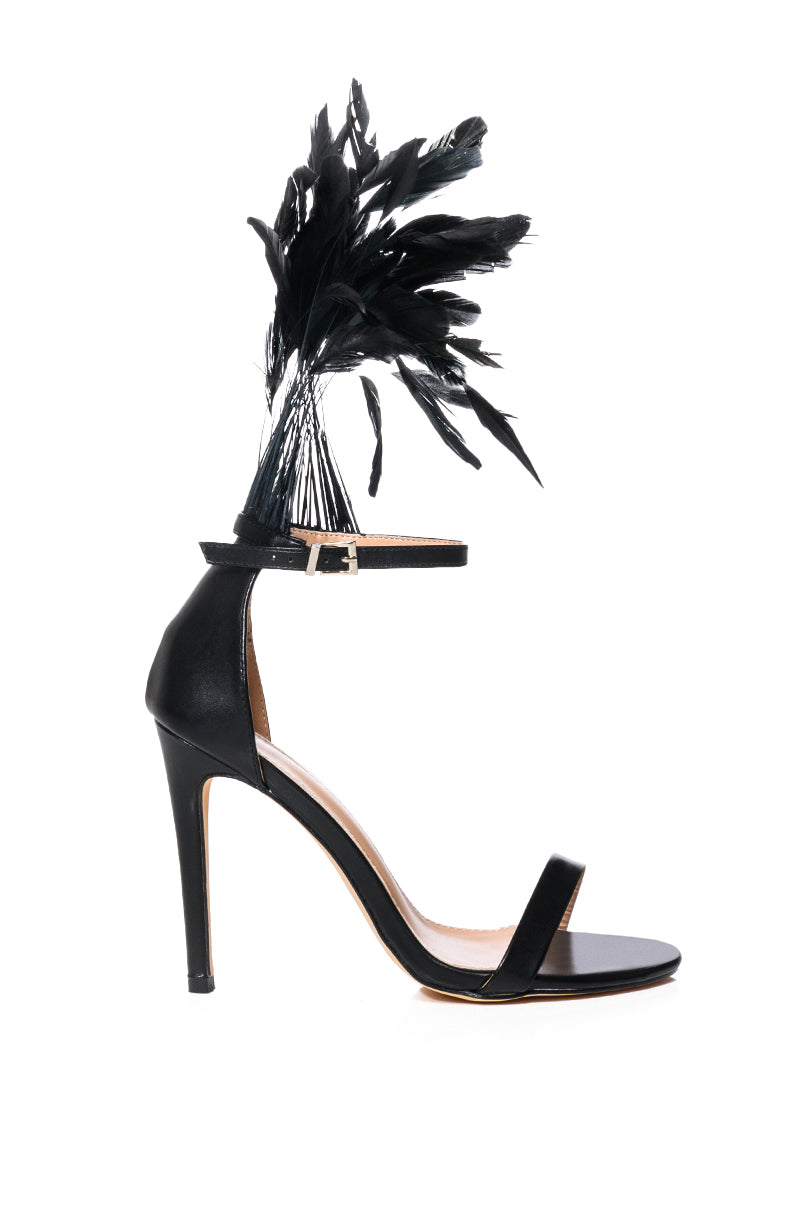 AZALEA WANG OAK PETAL SANDAL IN BLACK