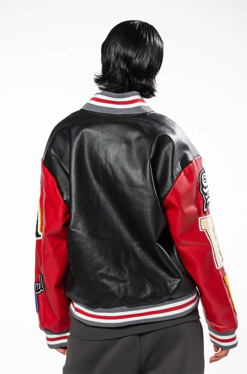 BASE PATCH WORK VARSITY BOMBER
