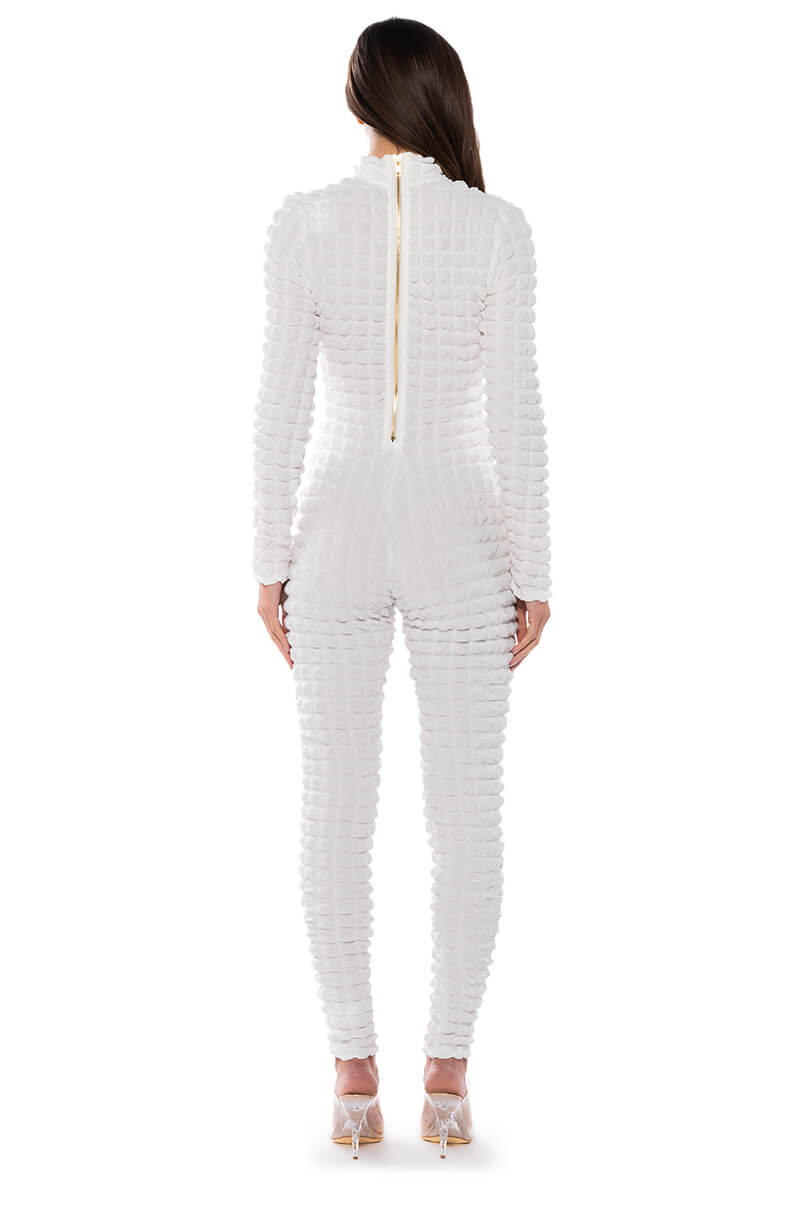BEAT THE ODDS TEXTURED CATSUIT