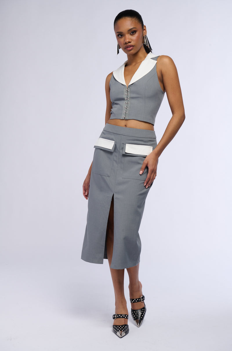 HALSEY MIDI PENCIL SKIRT