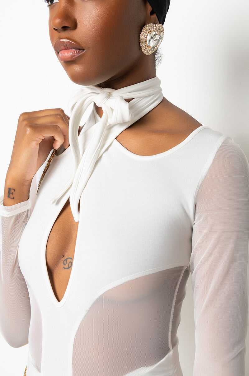 BY MY SIDE MIDI DRESS WITH CUT OUTS
