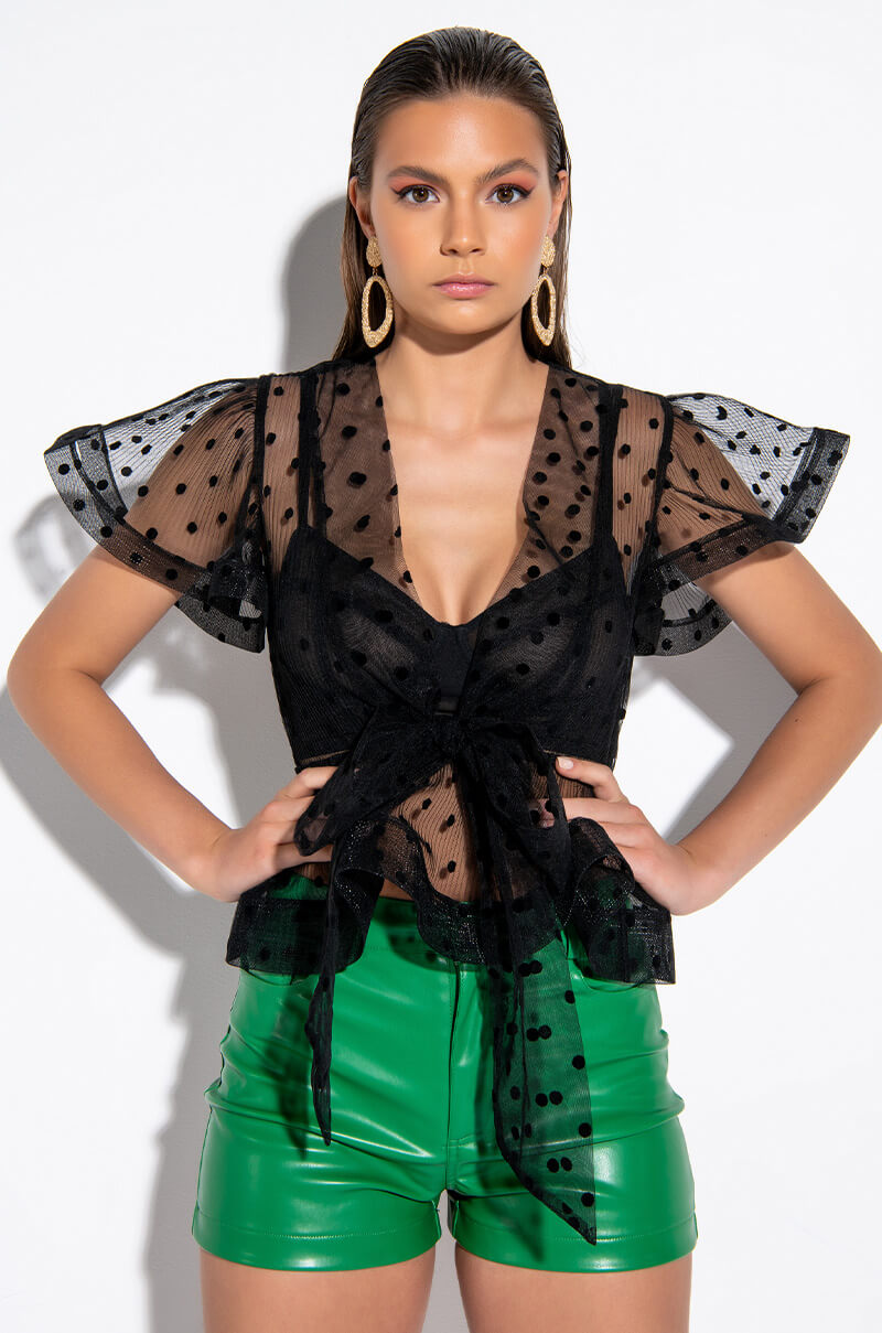 CALLIE FAUX LEATHER SHORT