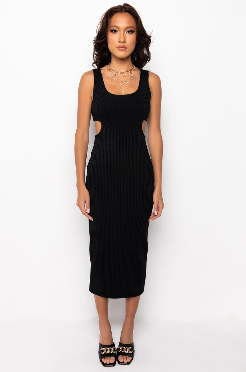 CAN'T MISS ME BANDAGE MAXI DRESS WITH OPEN BACK