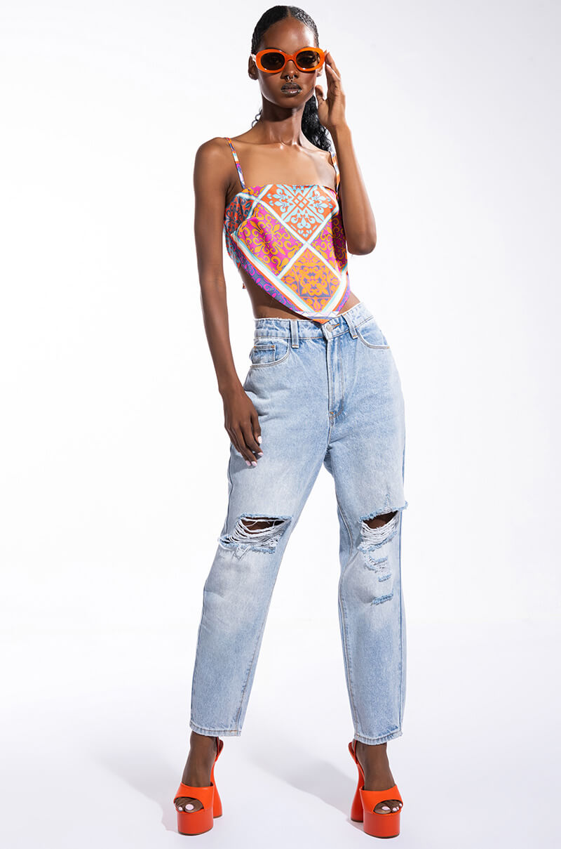 AVA SCARF TIE BACK BLOUSE