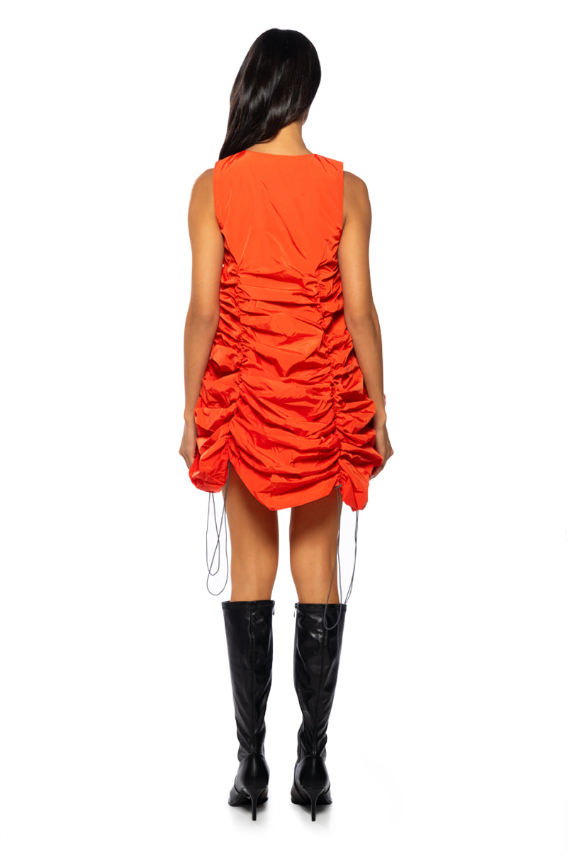 CHLOE DRAWSTRING MINI DRESS