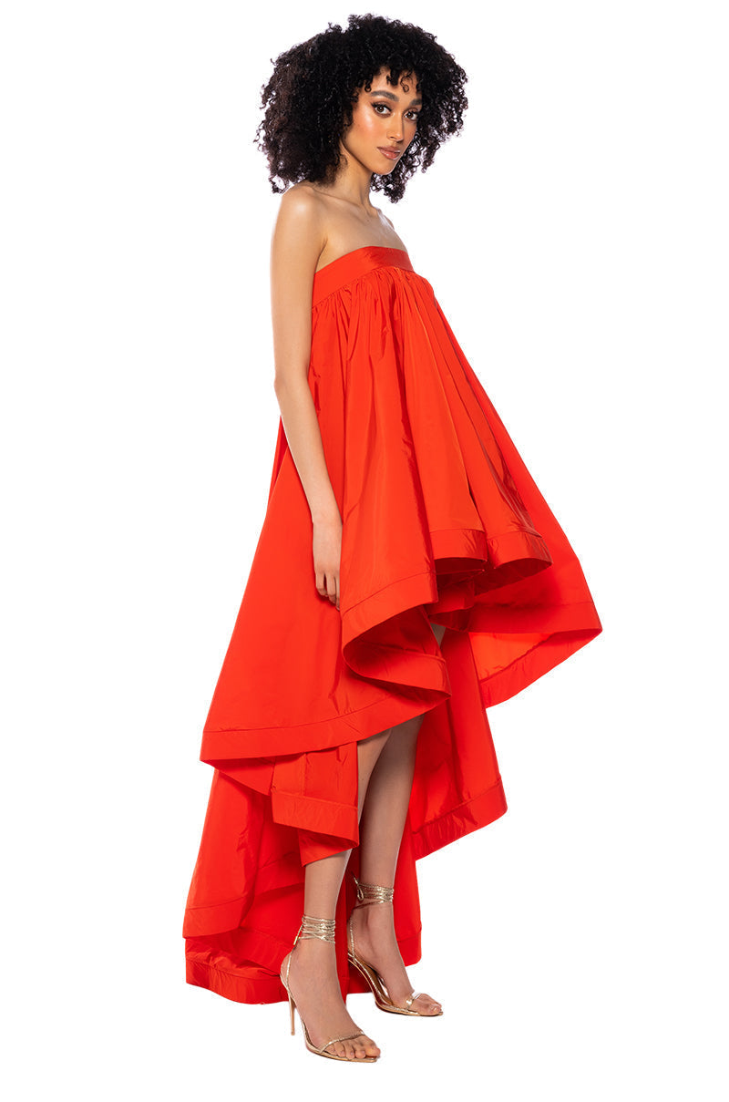 CLARA STRAPLESS HIGH LOW DRESS