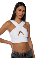 CROSS FRONT BRA TOP