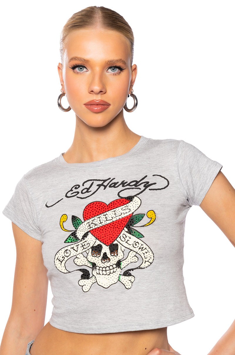 ED HARDY LOVE KILLS FITTED TEE
