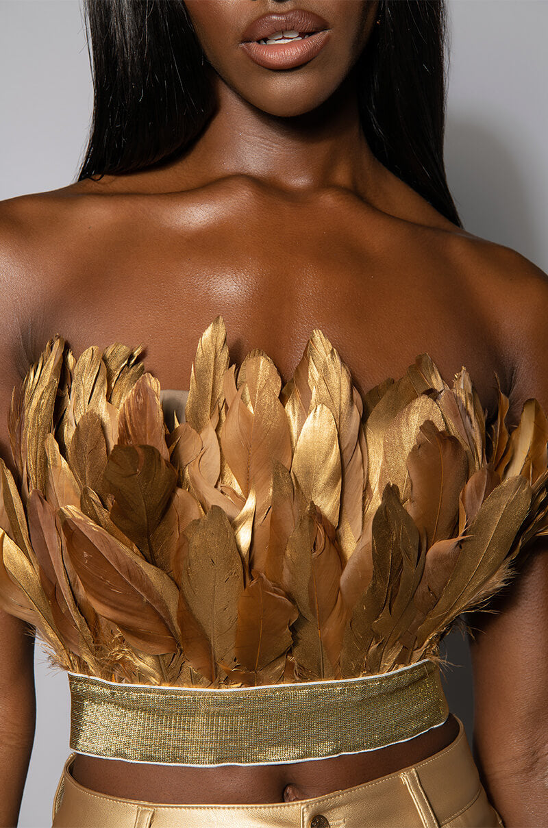 FLY AWAY FEATHER TUBE TOP