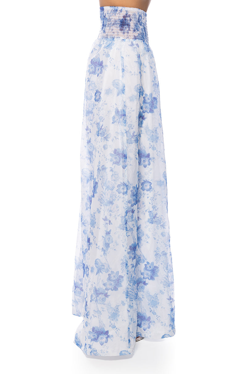 GARDENIA SATIN PALAZZO PANT