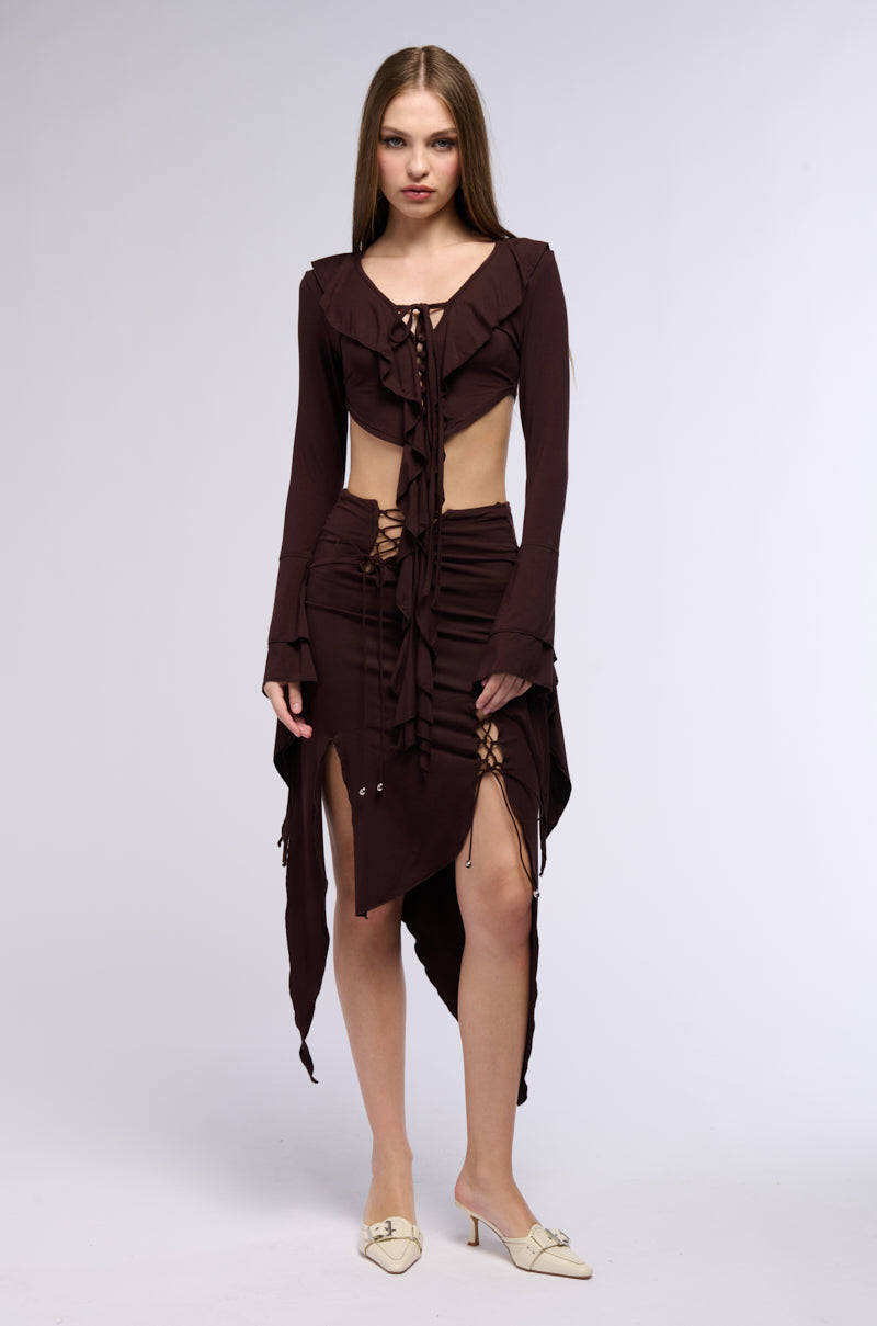 GEMMA RUFFLED LONG SLEEVE TOP