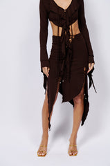 GEMMA RUFFLED MIDI SKIRT