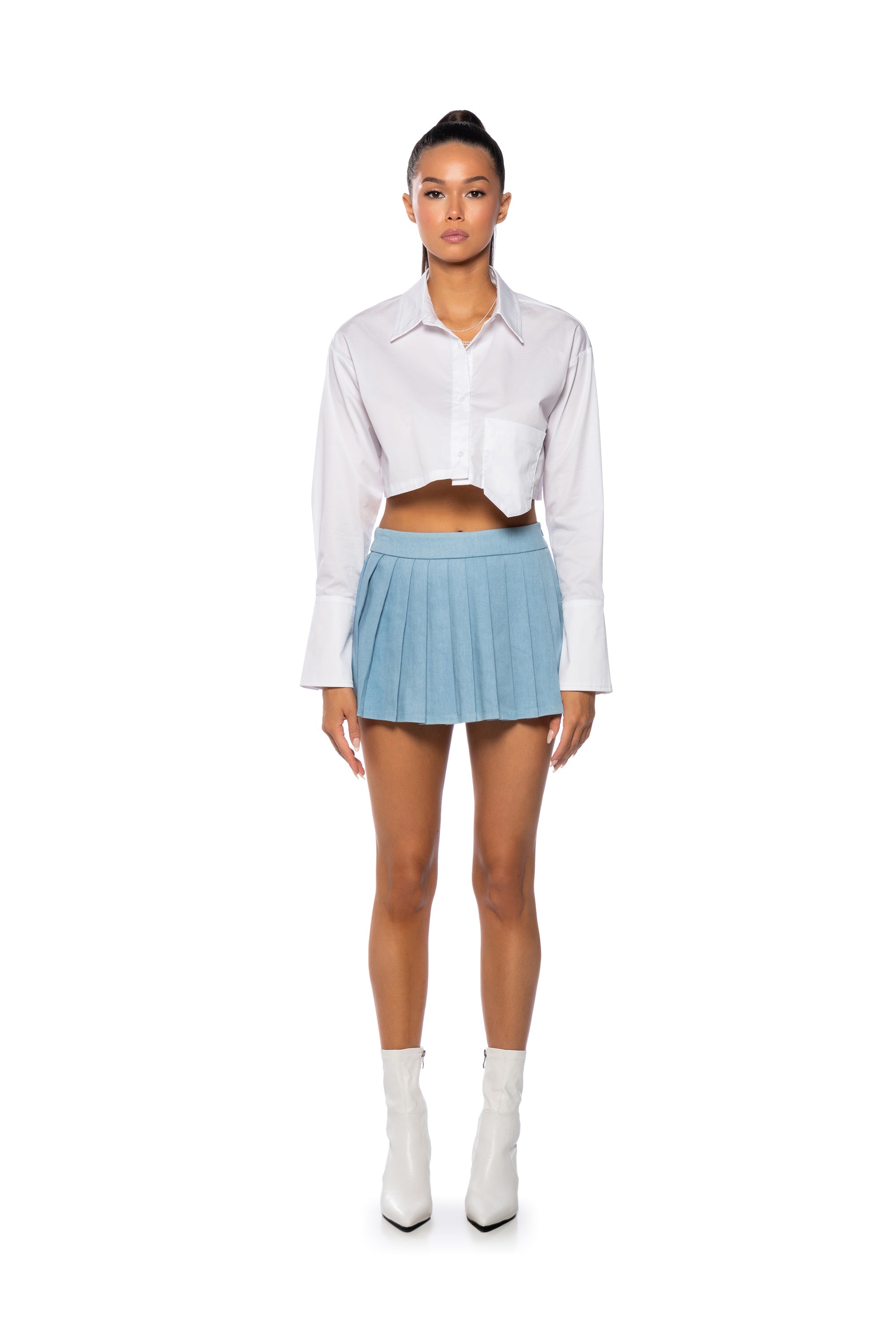 GINA PLEATED MINI SKIRT