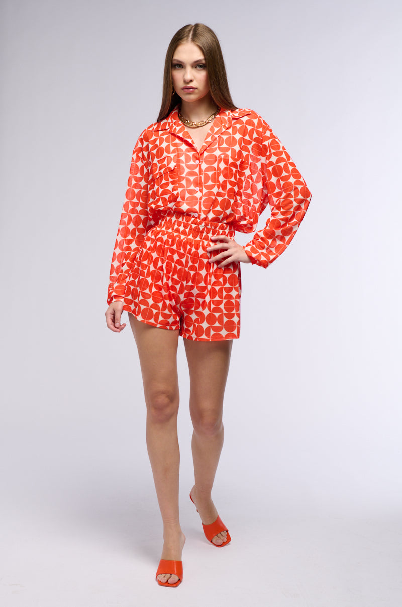 GIVE ME MONEY HONEY PRINTED MESH MINI SHORT