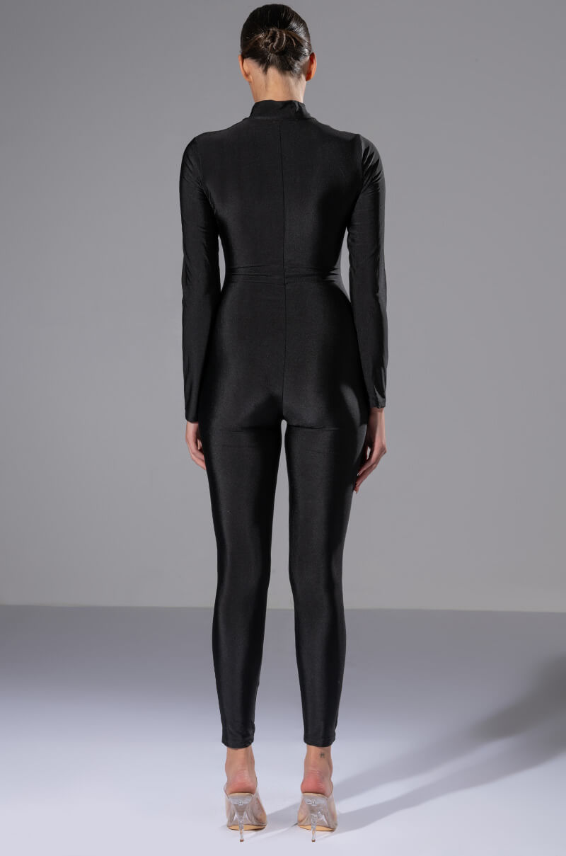 GIVE YOU A CHANCE ZIP UP CATSUIT