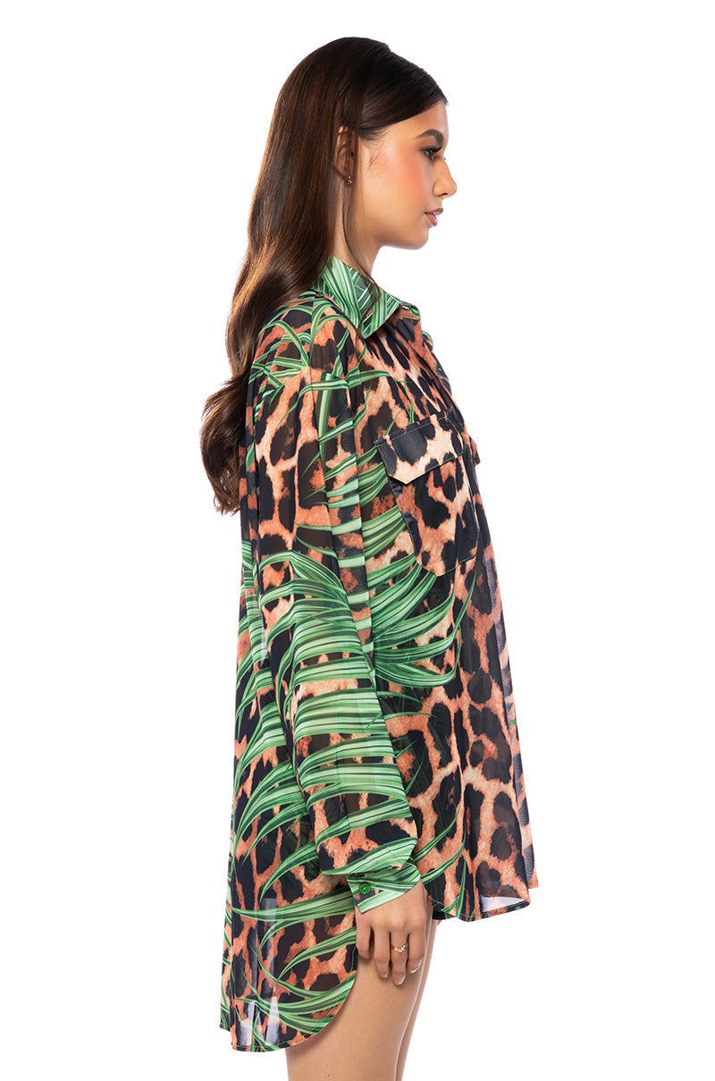 IN PARADISE OVERSIZED FLOWY BLOUSE