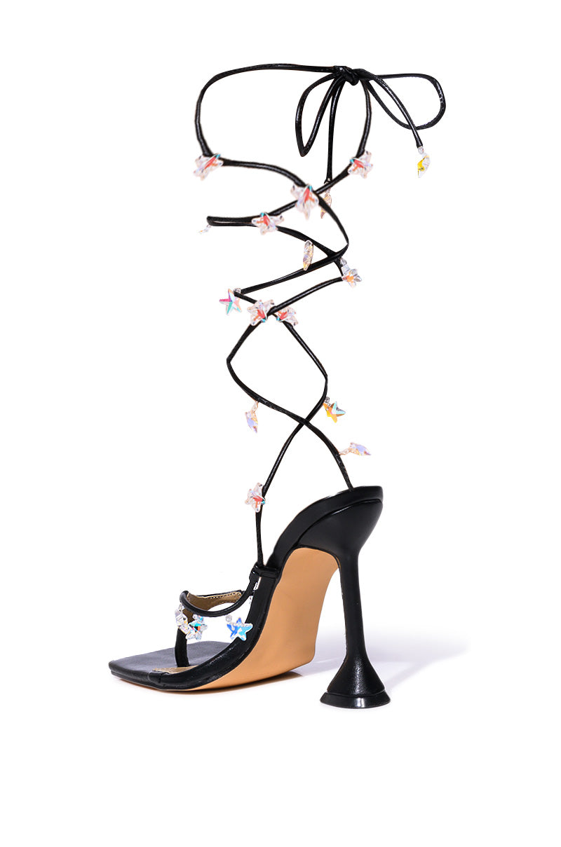 ISLA STAR STRAPPY SANDAL IN BLACK