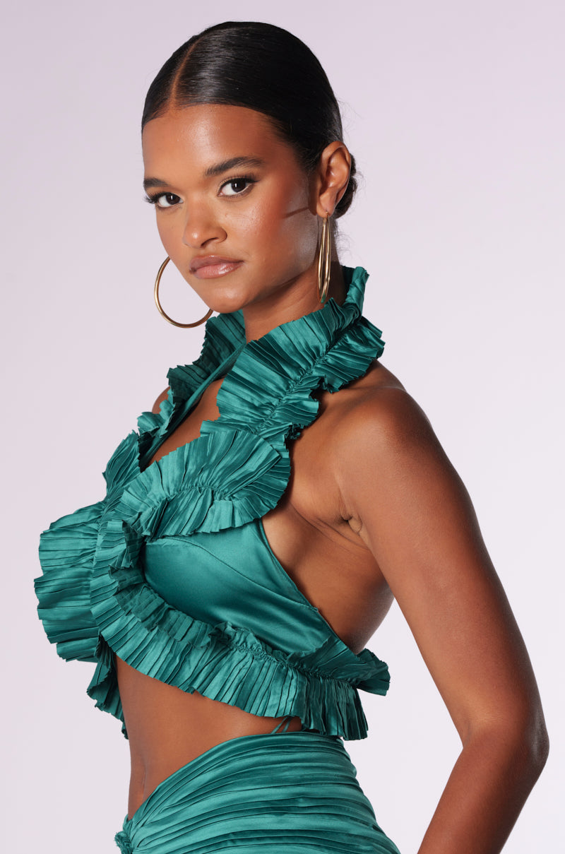 JUST A GIRL RUCHED BRALETTE TOP