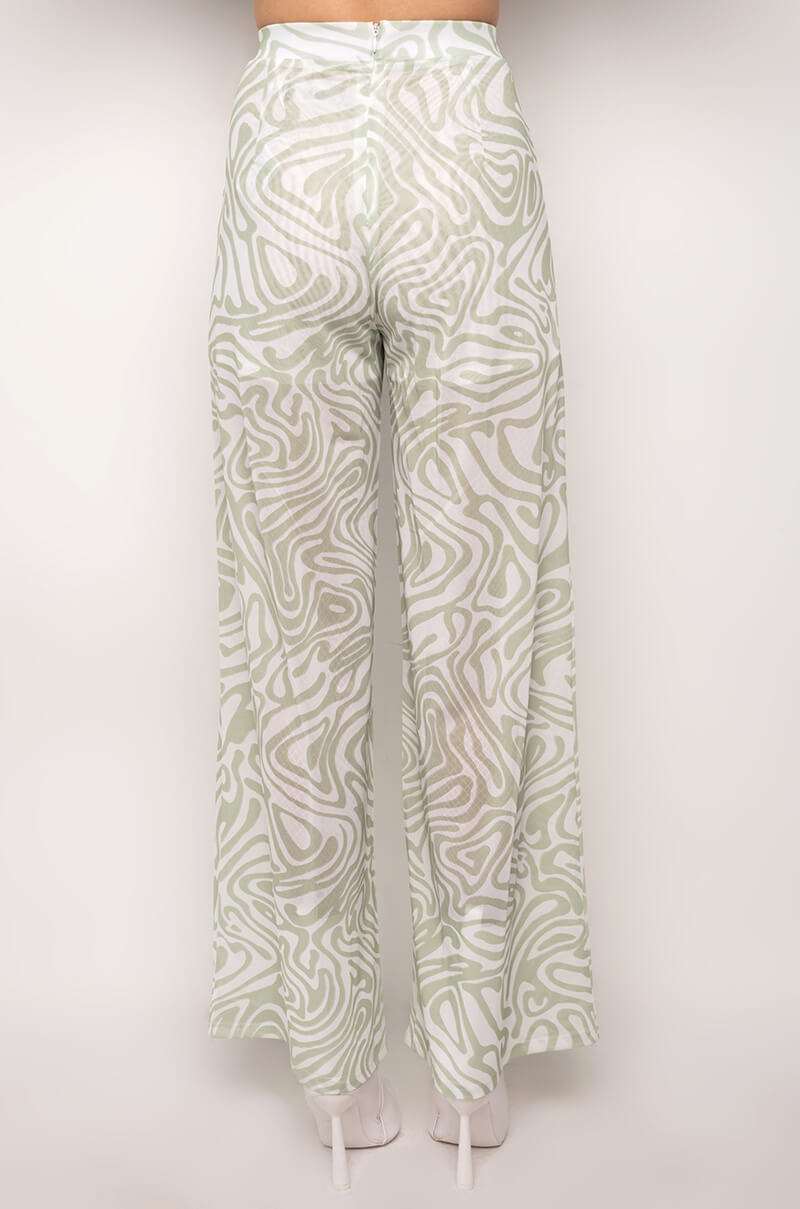 LETS GROOVE MESH WIDE LEG PANT