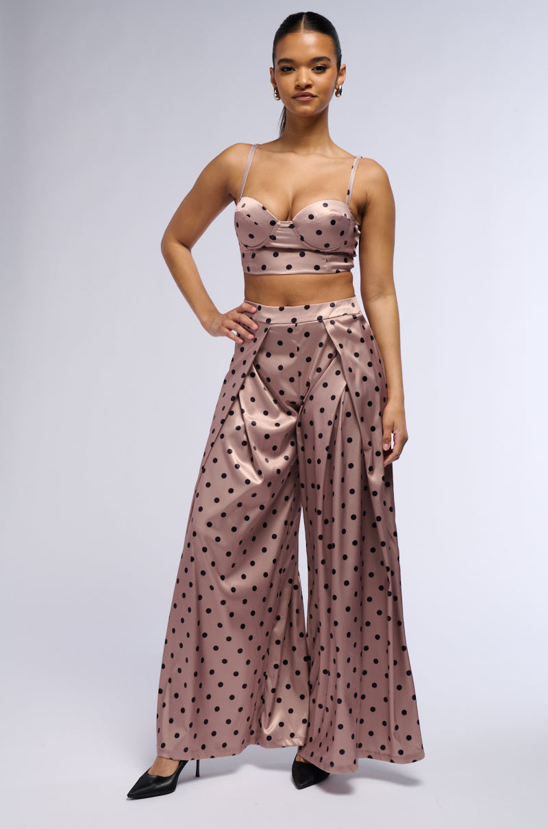 LORRAINE POLKA DOT WIDE LEG TROUSER