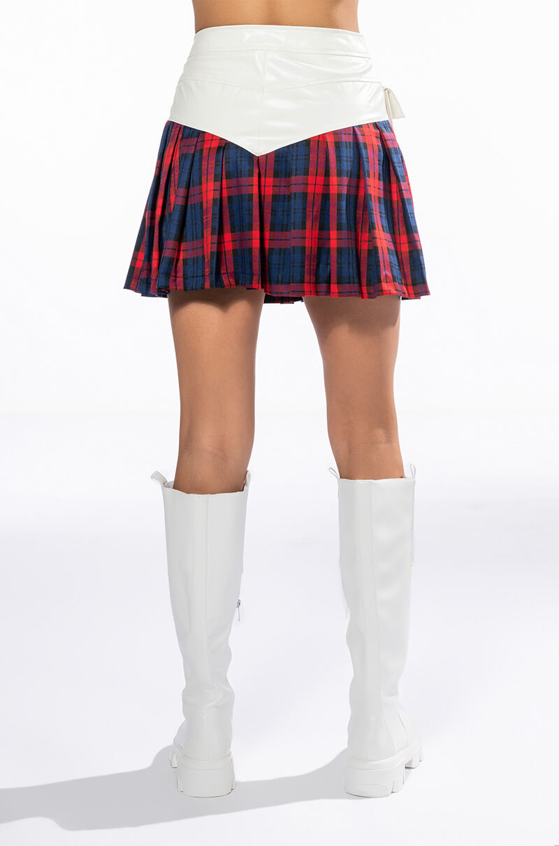 MIX IT ALL PLEATED MINI SKIRT