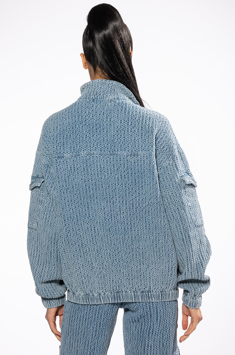 MONTE COZY POCKET DETAIL HALF ZIP SWEATSHIRT