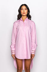 NO BASIC DAYS BUTTON UP DRESS WITH RHINESTONE DETAIL