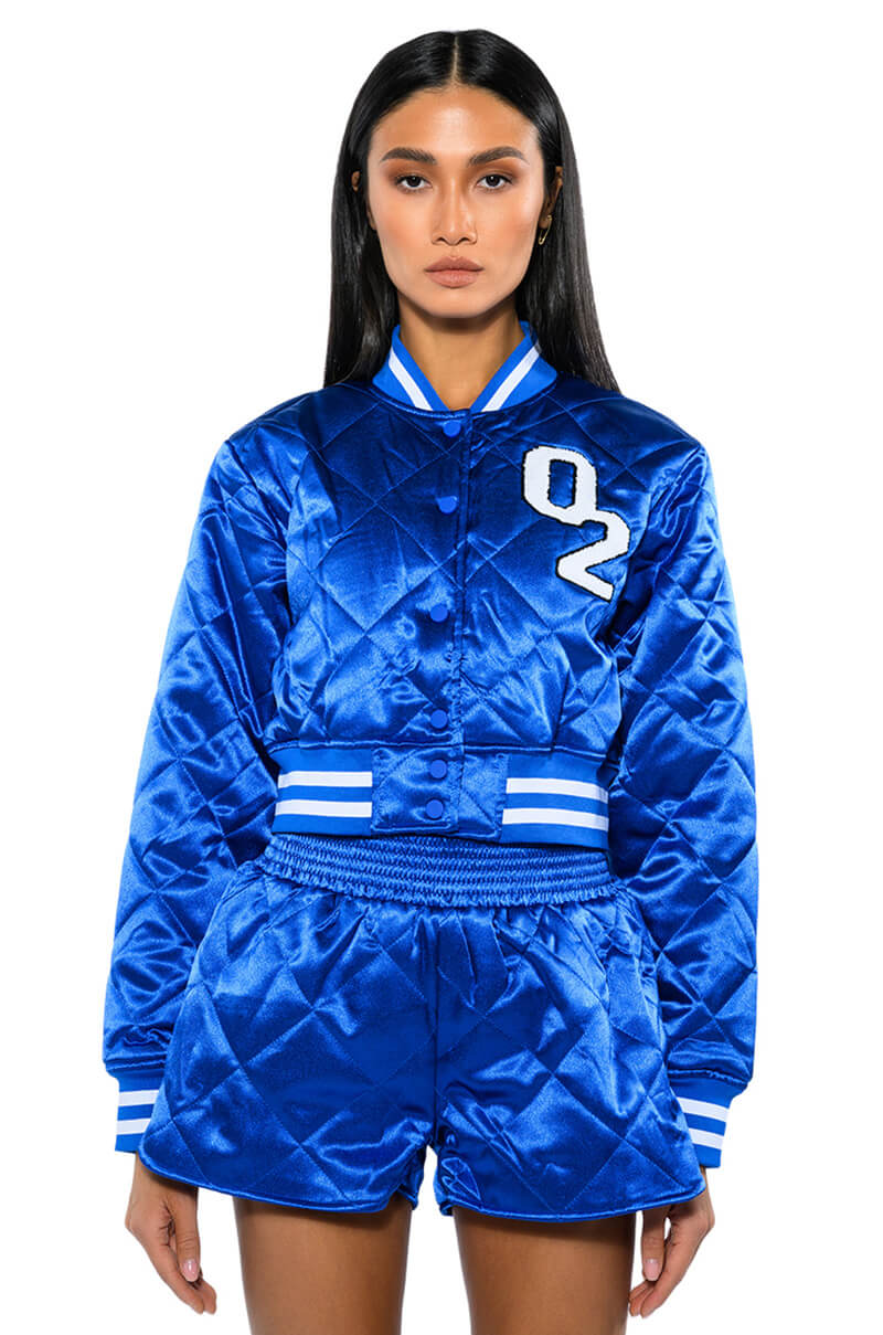 NO CAP QUILTED SATIN DOLPHIN SHORTS