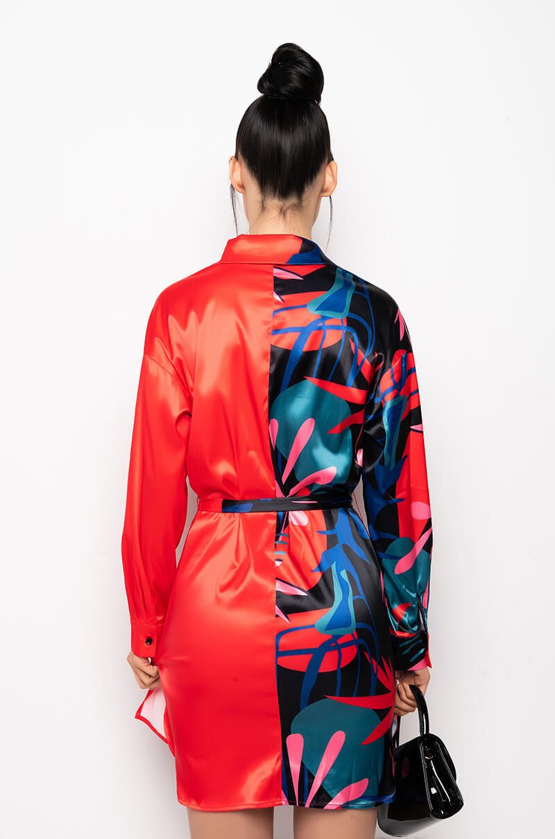 NONE TO WORRY ABOUT MINI BUTTON UP DRESS