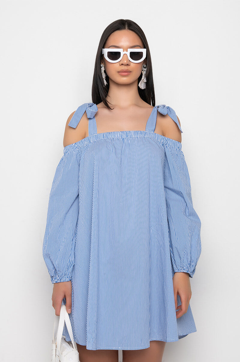 NOT SORRY OFF THE SHOULDER DRESS