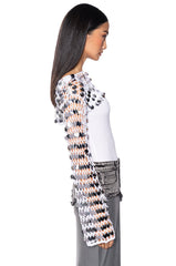 NOVA ULTRA CROP SEQUIN SWEATER