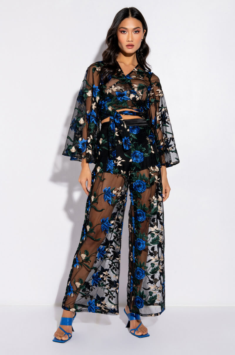 OJAI EMBROIDERED PALAZZO PANT