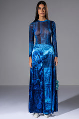 PARADISE LONG SLEEVE ABSTRACT BODY SUIT