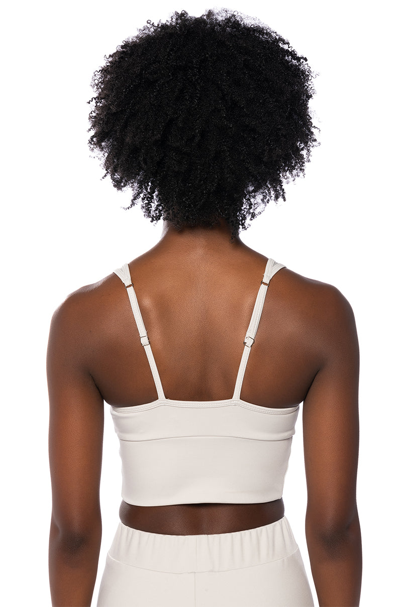 ITS THE PAXTON LUXE LONGLINE BRALETTE IN LIGHT GREY