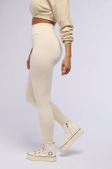 PAXTON RIBBED LEGGING IN IVORY