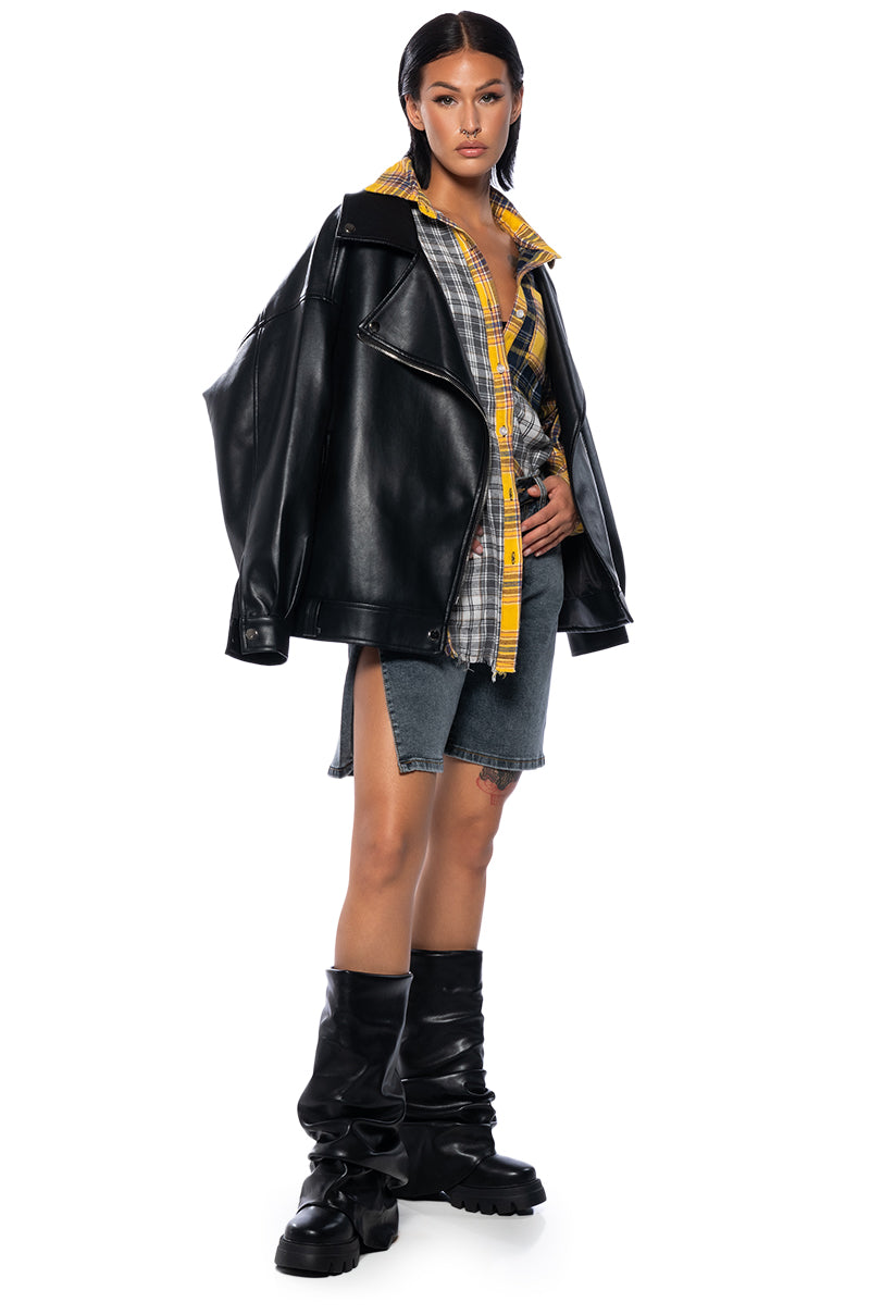 PIECE IT TOGETHER PLAID BUTTONDOWN