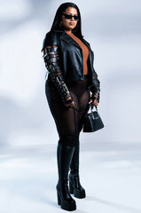 PLUS AZALEA WANG BUCKLE UP MOTO JACKET