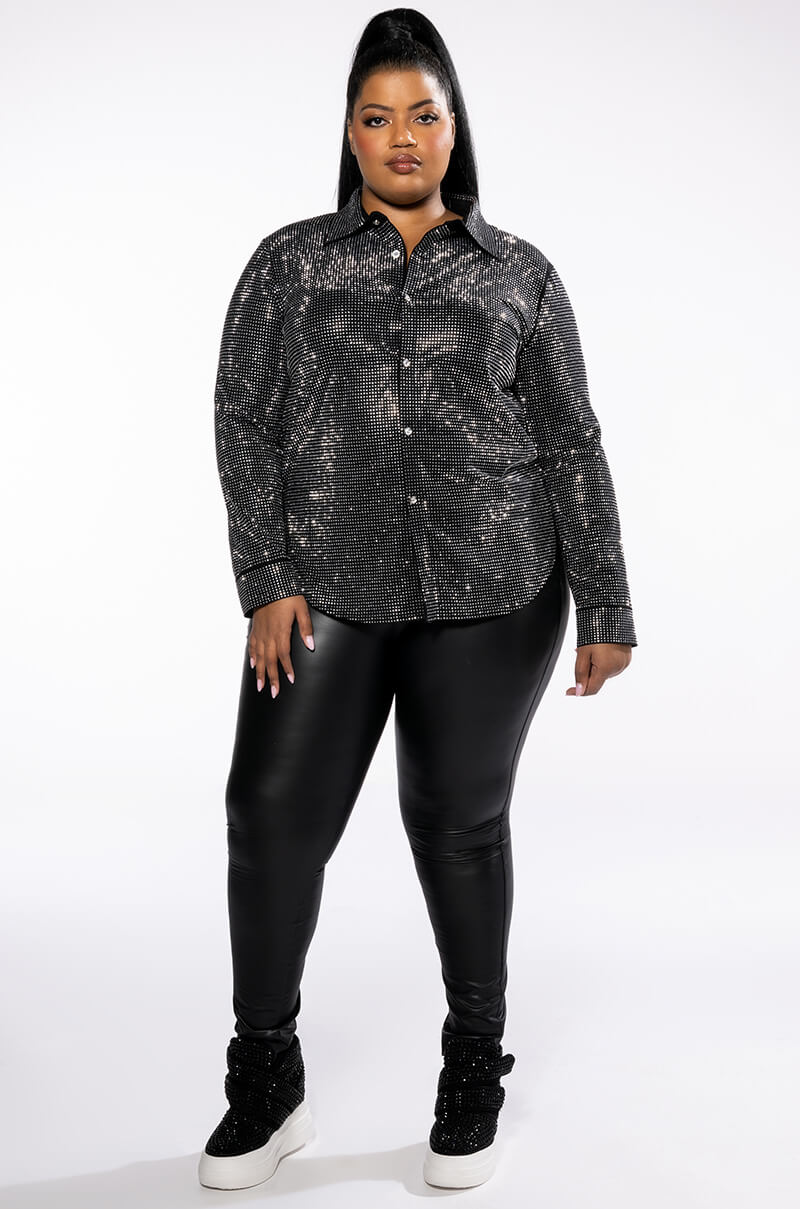PLUS TINY DANCER RHINESTONE BLOUSE