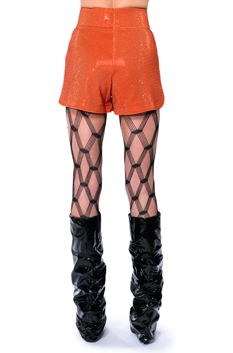POP STAR SHINE BRIGHT RHINESTONE HOT SHORT