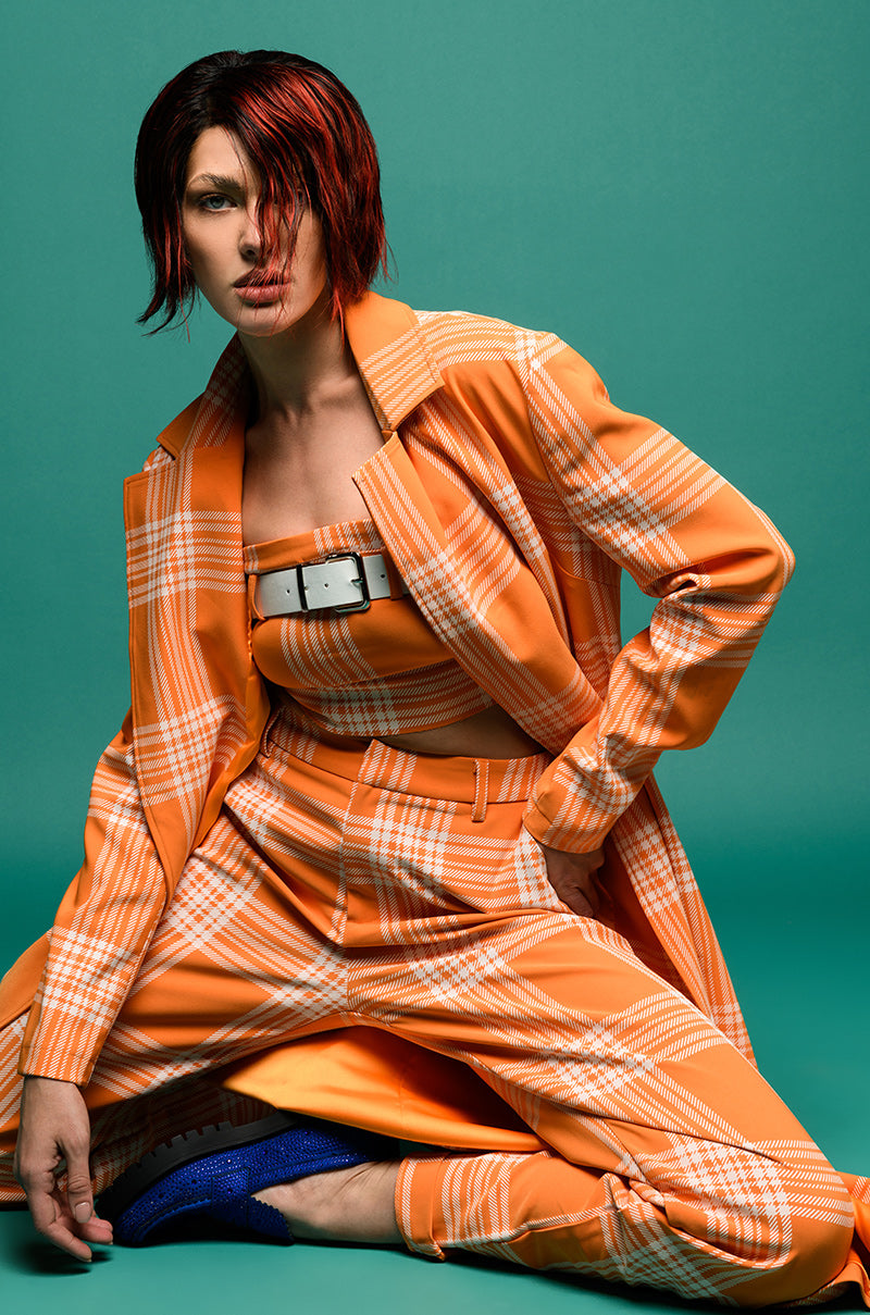 POPSICLE BRIGHT PLAID CROP TOP