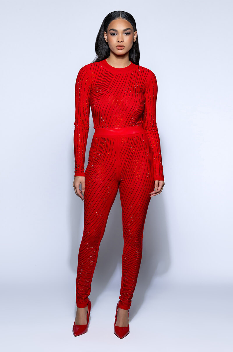 QUEEN OF LOVE RHINESTONE LEGGING